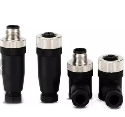 IP67 4 5 8 Pin Male Female Straight Right Angle AISG Connector Threaded Coupling