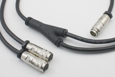 M12 Soldering Cylindrical 4 Pin Male Female Wire Connectors Automotive IP67 Ip68