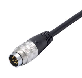 M12 Soldering Cylindrical 4 Pin Male Female Wire Connectors Automotive IP67 Ip68