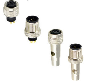 M12 waterproof right angle Panel mount PCB waterproof IP67 circular A code type 8 pin connector