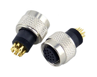 DIP solder circular waterproof 8 PIN M12 Panel mount straight PCB automative connector