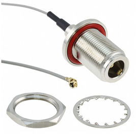 N Female Bulkhead With O-ring Connector to UFL 20cm Length 1.13mm Coaxial Cable Assembly