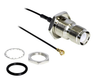 N Female Bulkhead With O-ring Connector to UFL 20cm Length 1.13mm Coaxial Cable Assembly
