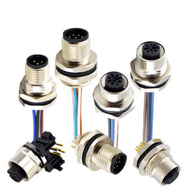 Ip68 IP67 Aviation electrical cable Panel mount A B C D code 8 pin M8 M12 waterproof circcular connector