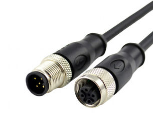 M12 waterproof right angle Panel mount PCB waterproof IP67 circular A code type 8 pin connector