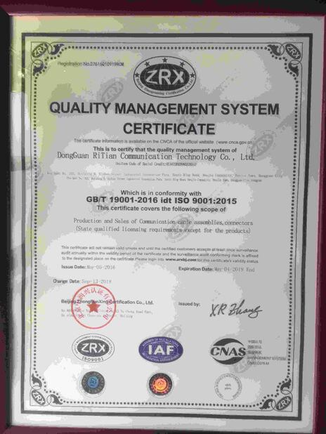 CHINA Dongguan RitianLink Technology Co., Ltd. certificaten